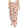 thumbnail image 2 of Goofa Strawberries Printed Soft Pajama Pants for Women, Wide Leg Comfy Casual Lounge Yoga Pants-X-Large, 2 of 9