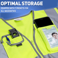 thumbnail image 4 of Neiko 53993A Medium Ultra Reflective Safety Vest with Reflective Stripes & Zipper, Visibility Strips on Neon Yellow for Emergency, Safety Vest for Men and Women, Adult Safety Vest, 4 of 7