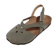 thumbnail image 1 of GUANGHONG Ladies Summer Fashion Solid Color Hollow and Breathable Toe Cap Flat Sandals, 1 of 2