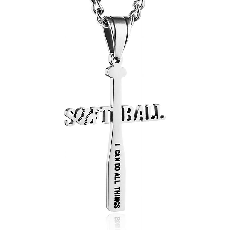 Softball necklace with bible best sale verse