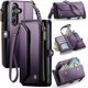 thumbnail image 1 of Funda de cuero Compatible con Samsung Galaxy S25 FE, [Bloqueo RFID] Cartera Multifuncional, Bolso, Funda de cuero con Ranuras para Tarjetas, Pata de Cabra, Bandolera Cruzada para Mujer, Hombre, 1 of 8