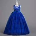 thumbnail image 1 of Vestido de niña, vestido de princesa, vestido de novia largo para niñas medianas y grandes, vestido de tutú de encaje, chaleco, vestido infantil, 1 of 5