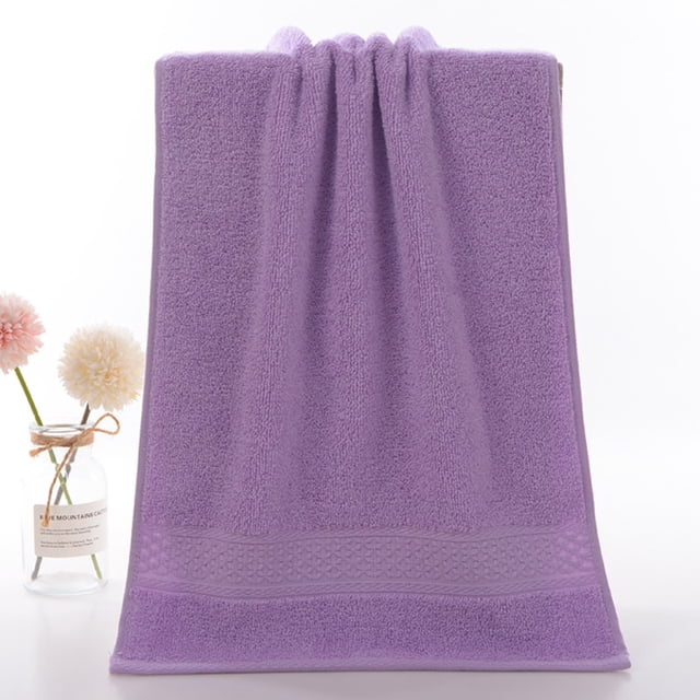 Namzi 2 toallas de mano de algodón, lisas, supersuaves y muy absorbentes para el baño, 33 x 74 cm. Toallas de baño suaves y absorbentes para hotel, color lila.
