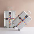 thumbnail image 2 of Sangle de Valise Codée Serrure Robuste Large Longue Détachable Imprimé Coloré Bloc pour Voyage Fournitures de Voyage d'Affaires, 2 of 7