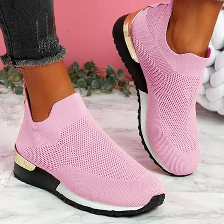 

Women Outdoor Mesh Solid Color Sports Shoes Runing Breathable Shoes Sneakers Slip on Lightweight Sneakers for Women