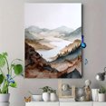 thumbnail image 4 of Misty Mountain Lake Landscape Canvas Print Wall Art for Living Room Bedroom Office Study, 4 of 8