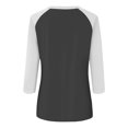 thumbnail image 4 of Shirt for Women's Fashion Casual Raglan Sleeve Round Neck 3/4 Sleeve Loose Printed T-Shirt Ladies Top, 4 of 7