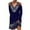 Navy, variant on Holloyiver Women's Ethnic Vintage Printed Wave V-Neck Strapless Flared Knee Length Dresses S-2XL