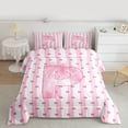 thumbnail image 2 of Homewish Kawaii Letter P Full Size Comforter Sets for Kids, Princess Pink Bowknot Bedding Comforter Set, Cute Cartoon Ribbon Reversible Bedding Sets, Microfiber Bedroom Decor, 3pcs, 2 of 8