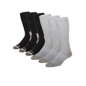Wrangler Men's Relaxed Fit Crew Socks 6-Pack, Full Cushion