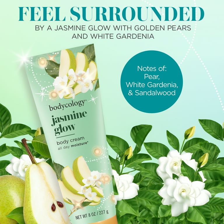 Bodycology Jasmine Glow Shea Butter Body Cream, 8 oz, Vitamin E