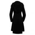 thumbnail image 3 of Winter Coats for Women Long Sleeve Wool Warm Slim Fit Coat Fleecce Thick-Parka Overcoat Long Winter Outwear(Black,4XL), 3 of 8