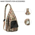 thumbnail image 2 of Waterproof Hiking Backpack Sling Bag for Women – Lightweight Crossbody Bags with Adjustable Strap, Multipurpose Chest Bag for Travel, Outdoor Adventures & Everyday Use – Boho Vintage Mushroom Design, 2 of 4
