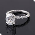 thumbnail image 3 of solitaire jewels 2.75CT Oval Moissanite Halo Engagement Ring For Women, 14K Yellow Gold, 3 of 8
