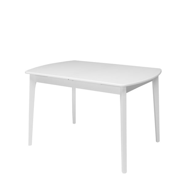 Corliving Dillon Extendable White Oblong Dining Table With 12in Erfly Leaf Com Corliving Dillon Extendable White, Dillon Dining Table