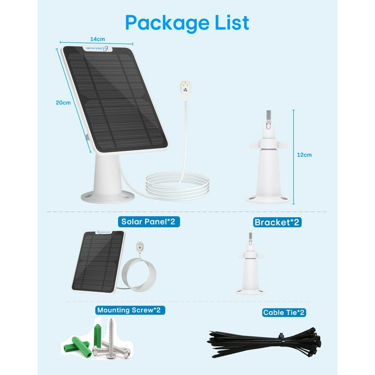 Eufy Doorbell Camera 4W/6W 5V Solar Battery Charger IP65