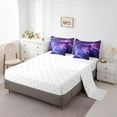 thumbnail image 3 of Erosebridal Geometric Honeycomb Bedding Sets Twin Size,Outer Space Starry Sky Comforter Sets with Sheets,Mystic Cosmos Decor,Reversible,7pcs, 3 of 5