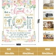thumbnail image 5 of 80th Birthday Decorations for Women,80th Birthday Gifts for Women,Best 80th Birthday Gifts,Happy 80th Birthday Decorations for Her,Wife,Sister,Friend,Soft Throw Blanket 50" X 60", 5 of 6