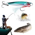 thumbnail image 2 of Cebo pesca lubina señuelo con plantilla metal curricán 17-60g doble gancho duro T (A), 2 of 9
