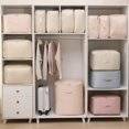 thumbnail image 3 of Self Compression Packing Cubes For Space-saving, Quilt Clothing Moving Storage Bag, Large Luggage Self Compression Organizer Packing Storage Tote, Self Compress Up To 40% Space(Grey, L), 3 of 8