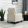 thumbnail image 5 of Modern Comfortable Upholstered Leisure Chair with Adjustable Backrest Tilt and Footrest ,Armrest Recliner Chair with Back Cushion for Living Room , Beige, 5 of 9
