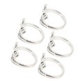 thumbnail image 1 of Anillos de bucle de crochet, 5 piezas Anillos de crochet plateados Anillos de crochet para tejer con los dedos Fiel a su promesa, 1 of 14