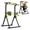 Yellow+Black, variant on 440lbs Capacity Foldable Pull Up Bar Standing Power Tower: Multi-Function Dip Station, 6-Level Adjustable Height Strength Training Equipment for Home Gym