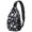 Baseballs Blue Pattern, variant on Baseballs Triangles White Pattern Sling Backpack, Unisex Daily Travel Sling Pack with Side Mesh Pockets, Earphone Hole Port Gift Ideas for Holiday Birthday Gifts