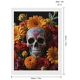 thumbnail image 2 of Diamond Art Kits for Adults - Painted Skull With Vibrant Blooms 5d Diamond Painting for Adults, Diamond Art for Adults Beginners, Frameless Diamond Painting Kits for Adults for Home Wall Decor, 2 of 7