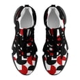 thumbnail image 5 of Geometric Retro Style Black Red White Walking Shoes for Men Woman Lightweight Tennis Fashion Elastic Sports Shoes Cushion Basketball Shoes, 5 of 7