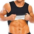 thumbnail image 4 of 2PCMen sólido culturismo deportes sudor absorción plata revestimiento chaleco corsé Top Fridja nalpqowj6130, 4 of 9