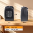thumbnail image 4 of BEYOND HEAT Radiateur d'Appoint Portable, Radiateurs Électriques 1500W Intérieur avec Protection contre la Surchauffe, Chauffage Rapide en Céramique PTC pour Petite Pièce Ou Chambre, 4 of 6