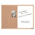 Quartet Combination Board, 17" x 23", DryErase & Cork Surface, Oak