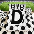 thumbnail image 3 of Erosebridal Letter D Soccer Ball Pattern Print Full Size Sheets, Sports Monogram Bed Sheets for Kids Boys and Girls, 1 Flat Sheet, 1 Fitted Sheet and 2 Pillowcases, 3 of 6