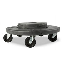 Trash Can Dolly Heavy-duty | 5 Caster | 460 Lb Capacity | 18" Gray