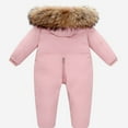 thumbnail image 3 of FNFYFH Baby One Pieces Ski Suits Jumpsuits Insulated Snowsuits Fleece Lined Hooded Romper Winter Outdoor Coveralls for Kids, 3 of 4