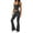 Dark Gray, variant on Aofany 2 Piece Workout Sets for Women High Waist Yoga Flare Legging with Solid Color Sport Tank Tops for Athletic Gym Outfits