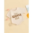 thumbnail image 3 of Bagilaanoe Newborn Baby Girl Boy Summer Rompers Letter Print Short Sleeve Bodysuits 3M 6M 12M 18M Infant Casual One Piece Short Jumpsuit, 3 of 8