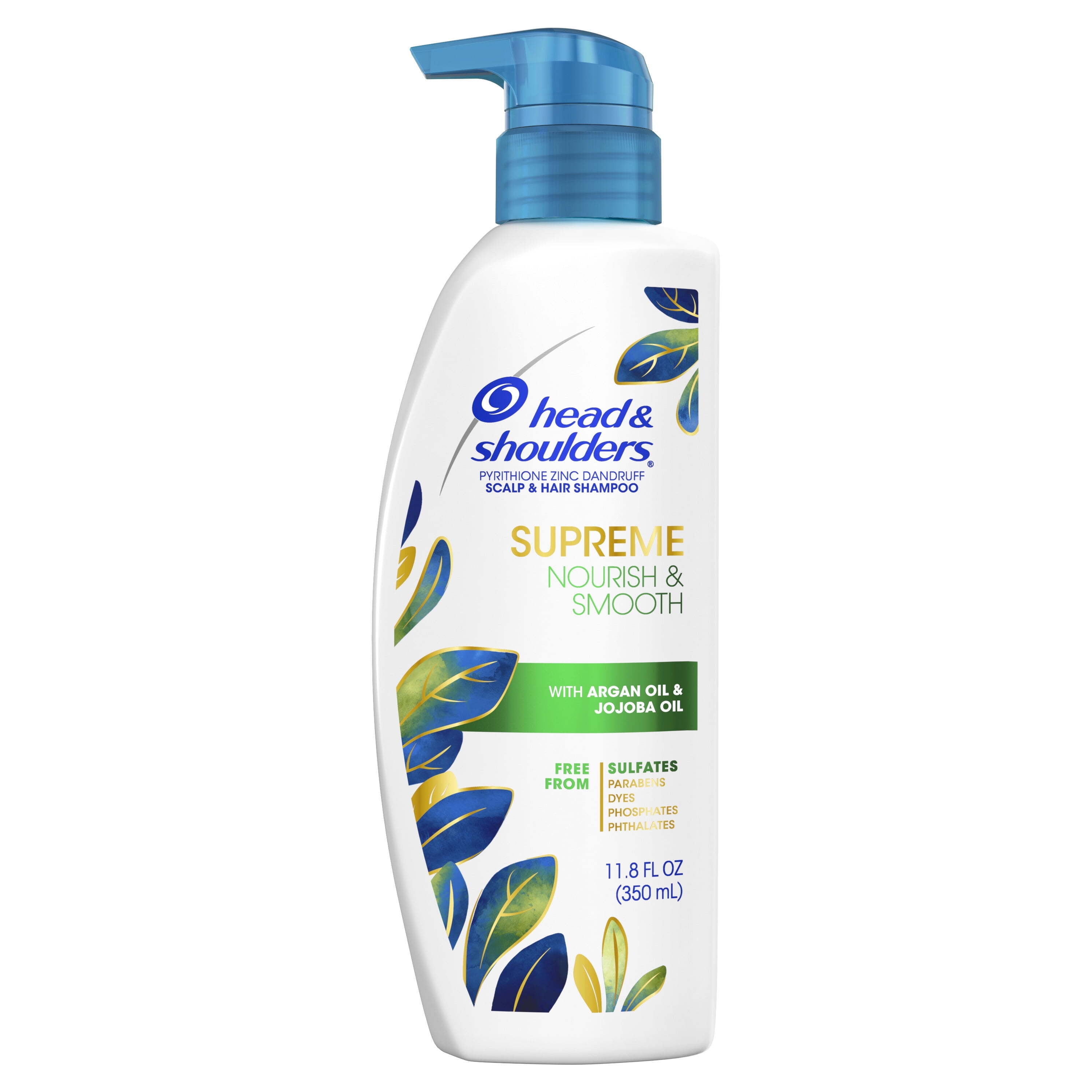 Head & Shoulders Supreme Sulfate Free Nourish & Smooth Shampoo, All Hair Types, 11.8 fl oz
