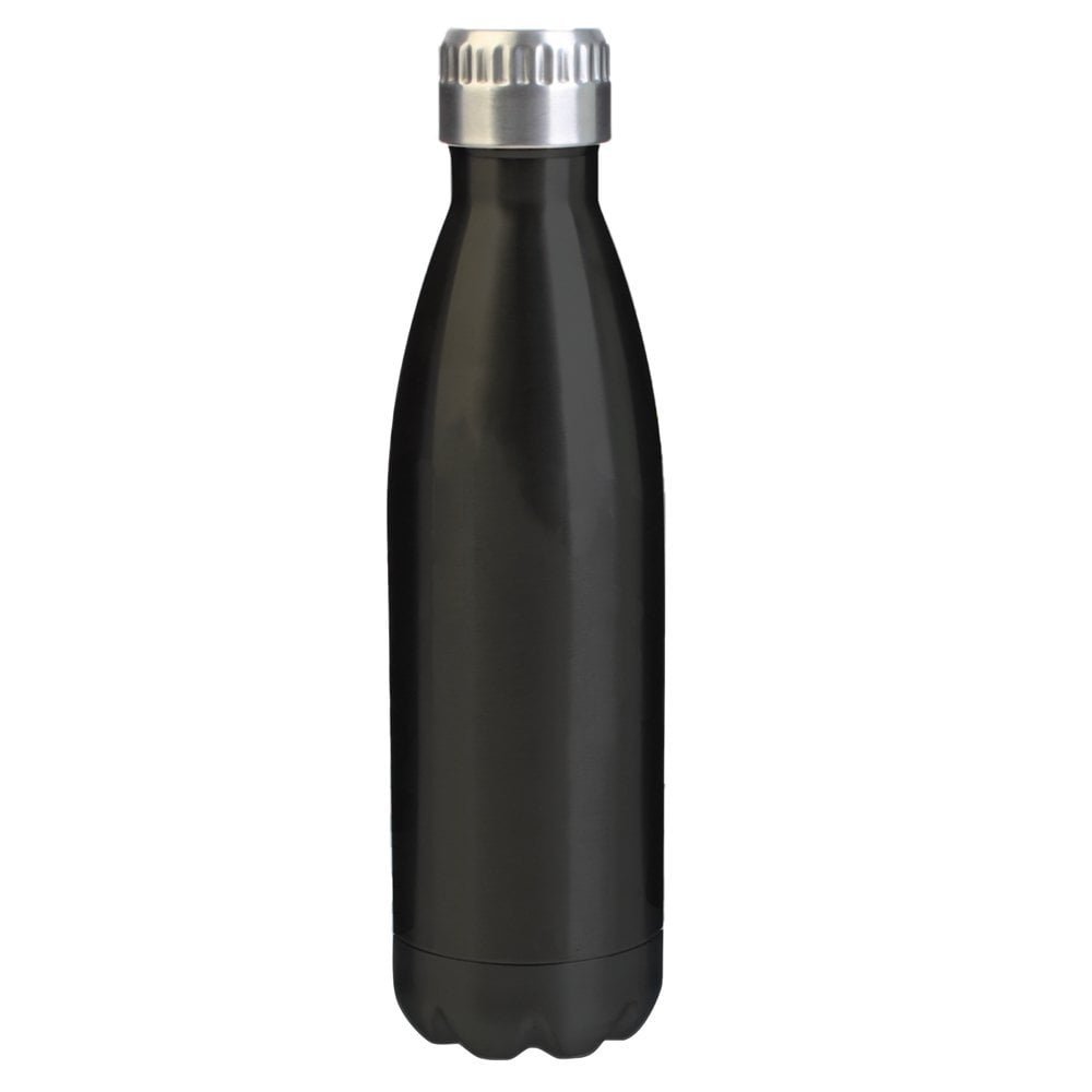 Slant Collection 17oz Stainless Steel Water Bottle Black