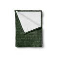 thumbnail image 2 of Forest Green Soft Flannel Fleece Blanket, Spotty Pattern with Symmetric Little Dots Modern Design with Futuristic Look, Cozy Plush for Indoor and Outdoor Use, 50" x 60", Green Black, by Ambesonne, 2 of 5