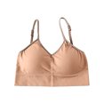 thumbnail image 2 of 2025 Clearance! asdoklhq Sports Bras for Women,Women Bra Solid Vest Camisole Breathable Push Up Tops Underwear, 2 of 4