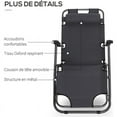thumbnail image 5 of Chaises Pliantes Portables avec Dossier Réglable, Chaise Solide pour Bronzage Intérieur Extérieur Compagnon Résistant aux Intempéries (Gris), 5 of 5