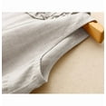 thumbnail image 7 of Shirts for Women Plus Size Sleeveless Tops Casual Elegant Blouse Ruffle Round Neck Cotton Linen Tank Tops Loose Summer Fashion Gray XL, 7 of 7