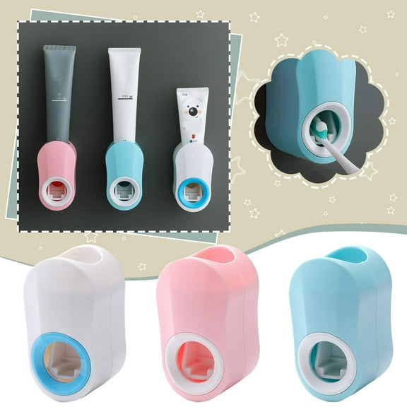 Toothbrush Holder Toothpaste Dispenser Wall Mounted Children’S Hands Toothpaste Squeezer Suitable for Bathroom$ Automatic Toothpaste Squeezing Wall Mounted Creative Toothpaste