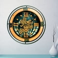 thumbnail image 6 of THE GEARS CLOCK Wall Clock with Real Moving Gears PO-LI_ 18 in Round WOOD-BLACK, 6 of 13