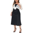 thumbnail image 2 of Agnes Orinda Women's Plus Size Bolero Tie Front Hollow Out Lace Crop Shrug, 2 of 6