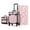 Pink, variant on Byootique 2-Piece Makeup Train Case Cosmetic Organizer Kit Art Deco Pastel