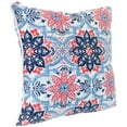 thumbnail image 7 of Sunnydaze 16" x 16" Red and Blue Floral Polyester Square Outdoor Throw Pillows, 2 Count, 7 of 7