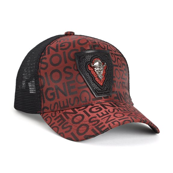 WITHMOONS Mesh Trucker Hat Sport Baseball Cap Adjustable Unisex Golf Dad Hat BPM0247 (Red)
